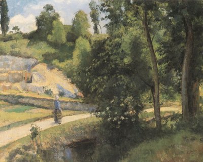 De steengroeve, Pontoise door Camille Jacob Pissarro